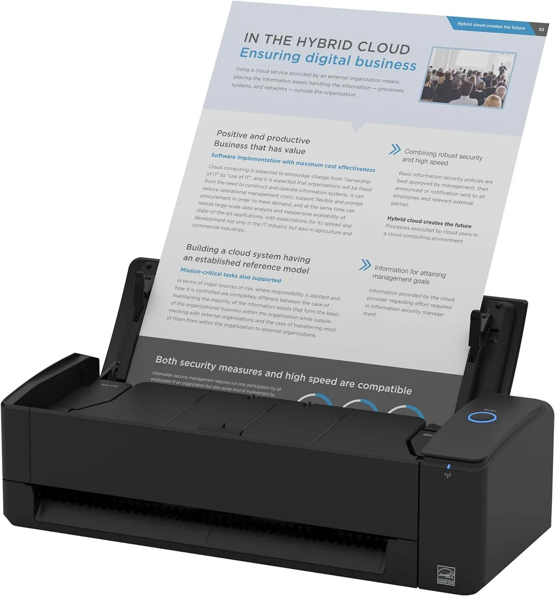 Fujitsu General Fujitsu General ScanSnap Compact Wireless USB Document Scanner Black — product photo