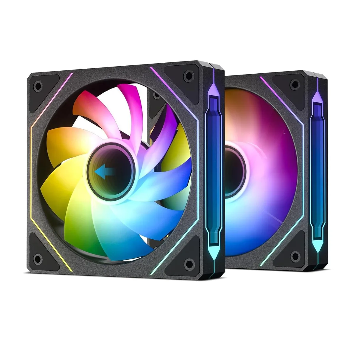 DARKROCK DARKROCK R120 2-Pack 120mm Reverse Infinity Mirror ARGB Case Fan Black — product photo