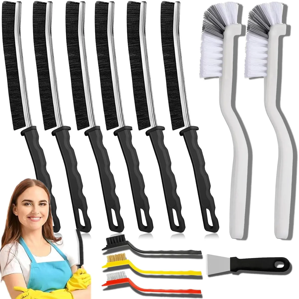  Crevice Cleaning Brush 12-Pack Black .15in Thick — product photo
