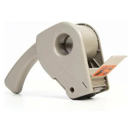Grey plastic pistol-grip tape dispenser for 2-inch rolls