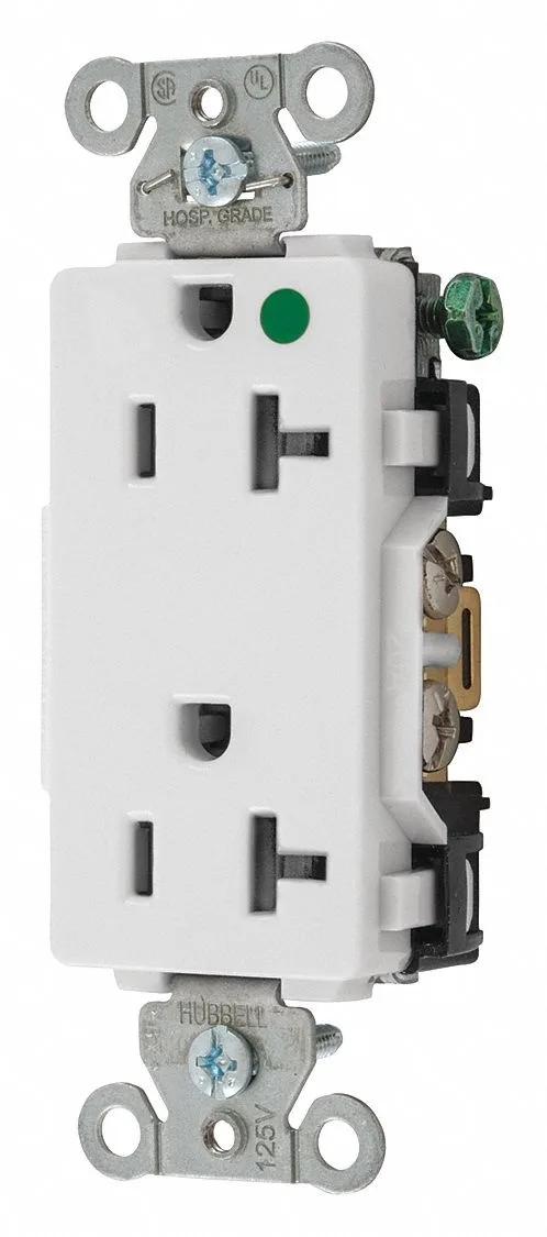 Hubbell Incorporated Hubbell Incorporated 2182W Straight Blade Receptacle 5-20R 20 A electrical box — product photo