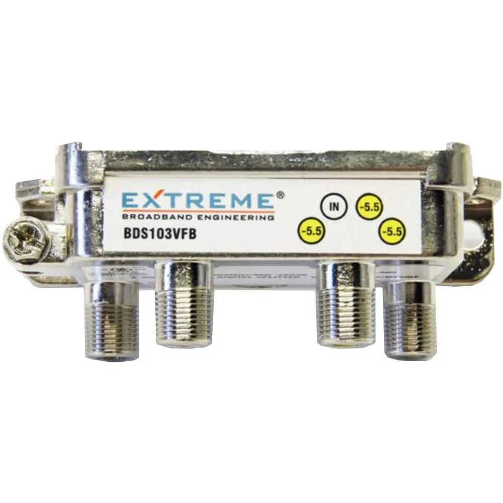 Extreme Broadband Engineering Extreme Broadband Engineering BDS103VFB 3-Way Balanced Digital Vertical Coaxial Splitter — product photo