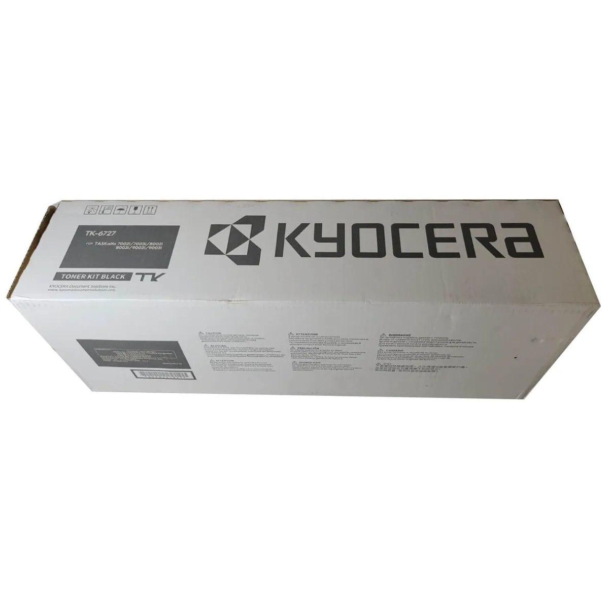 Black Kyocera TK-6727 toner cartridge in sealed box