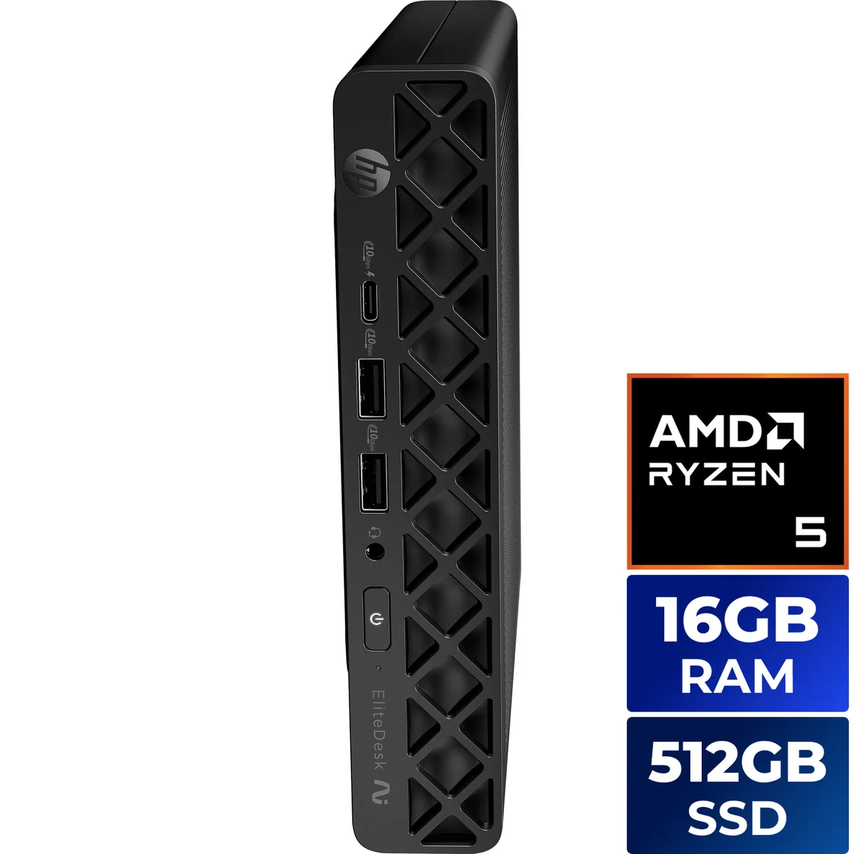HP HP EliteDesk 8 Mini G1a CP3M1AT#ABA desktop PC, Ryzen 5 220, 16GB DDR5, 512GB NVMe — product photo