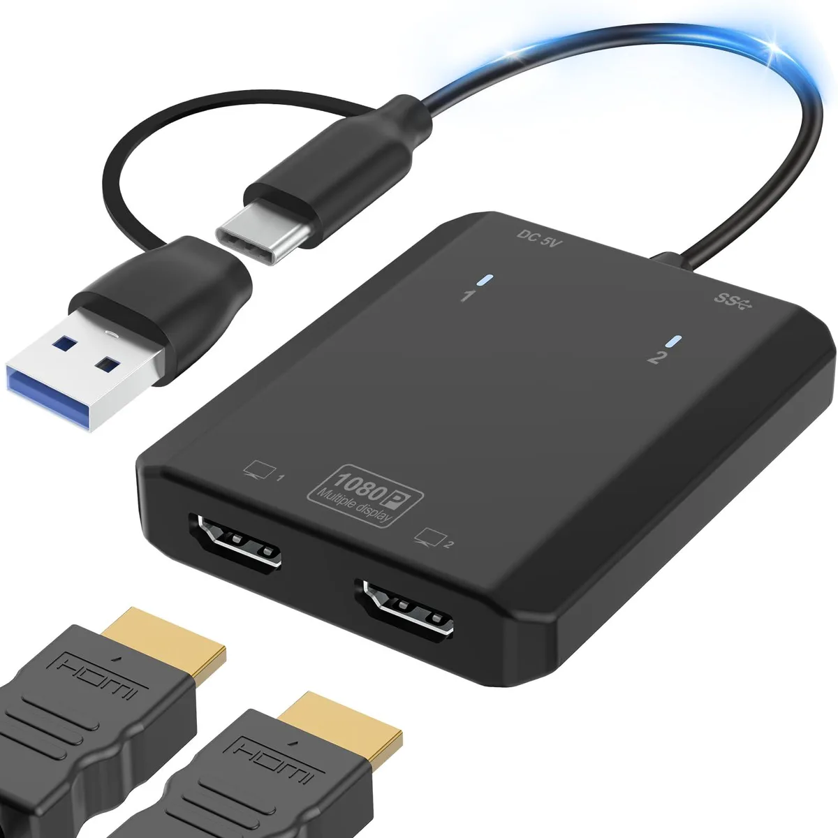 Vszerda Vszerda USB 3.0 dual HDMI display adapter 1920x1080@60Hz — product photo