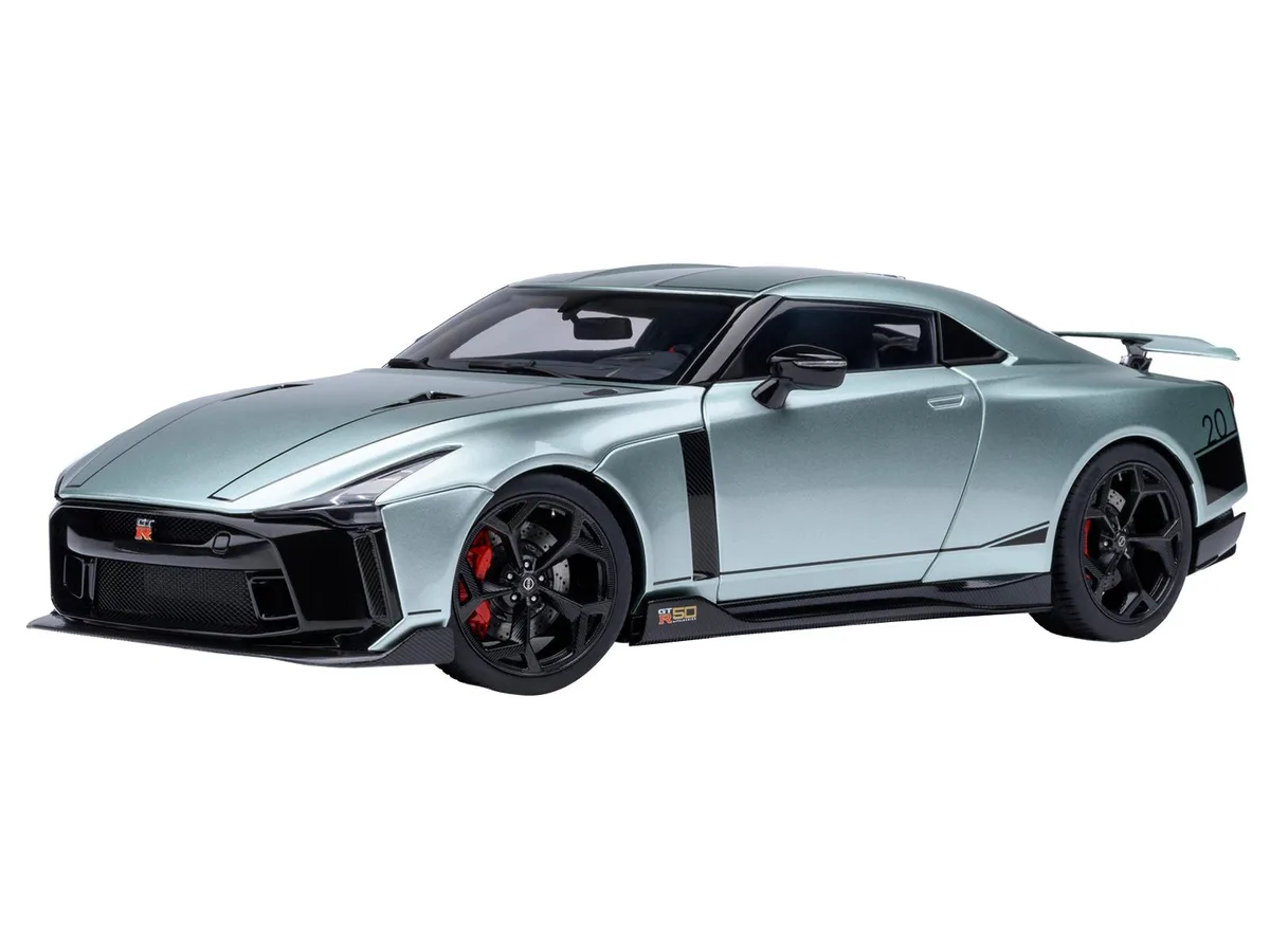 Autoart Autoart Nissan GT-R50 ItalDesign Green Metallic Black 1/18 hobby collectible — product photo