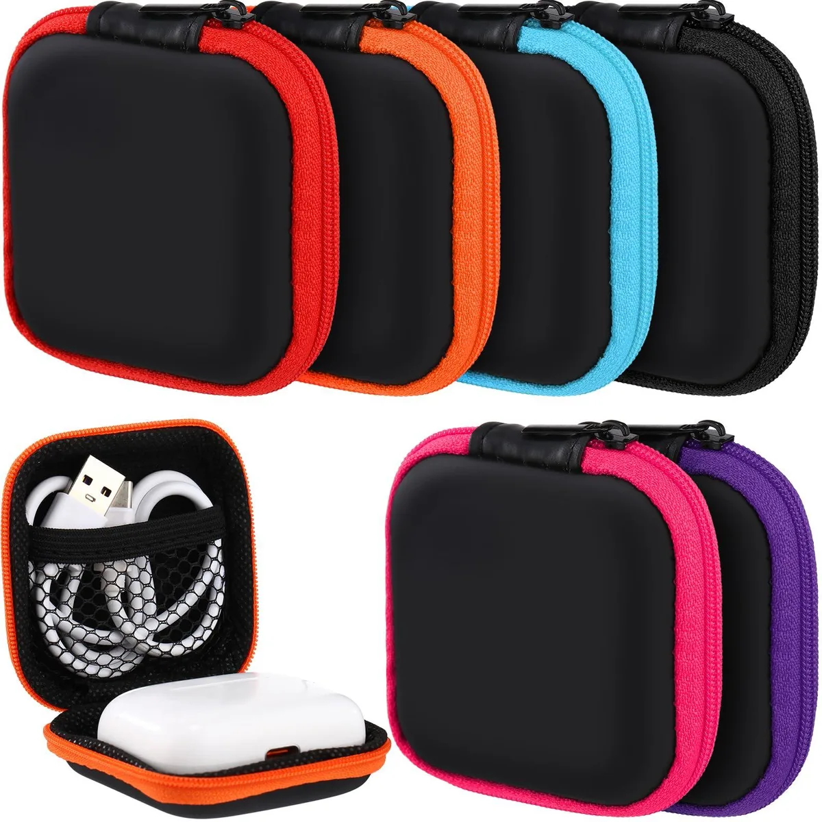 No Sew No Sew 30-Pack Earbud Case Pouch with Carabiners 2.76 x 2.76 x 1.18 in — product photo