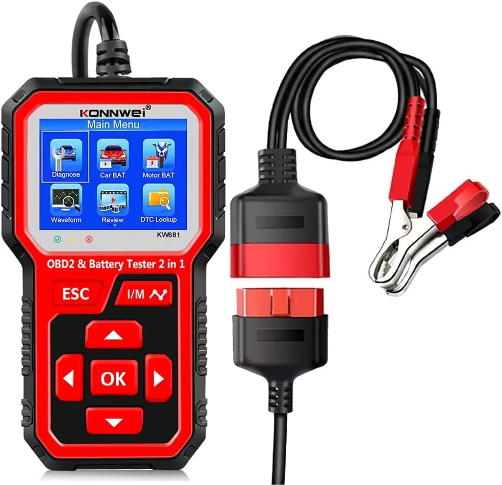 WUQ WUQ KW681 6V 12V OBD2 Scanner Battery Tester Car Electronics Accessory — product photo