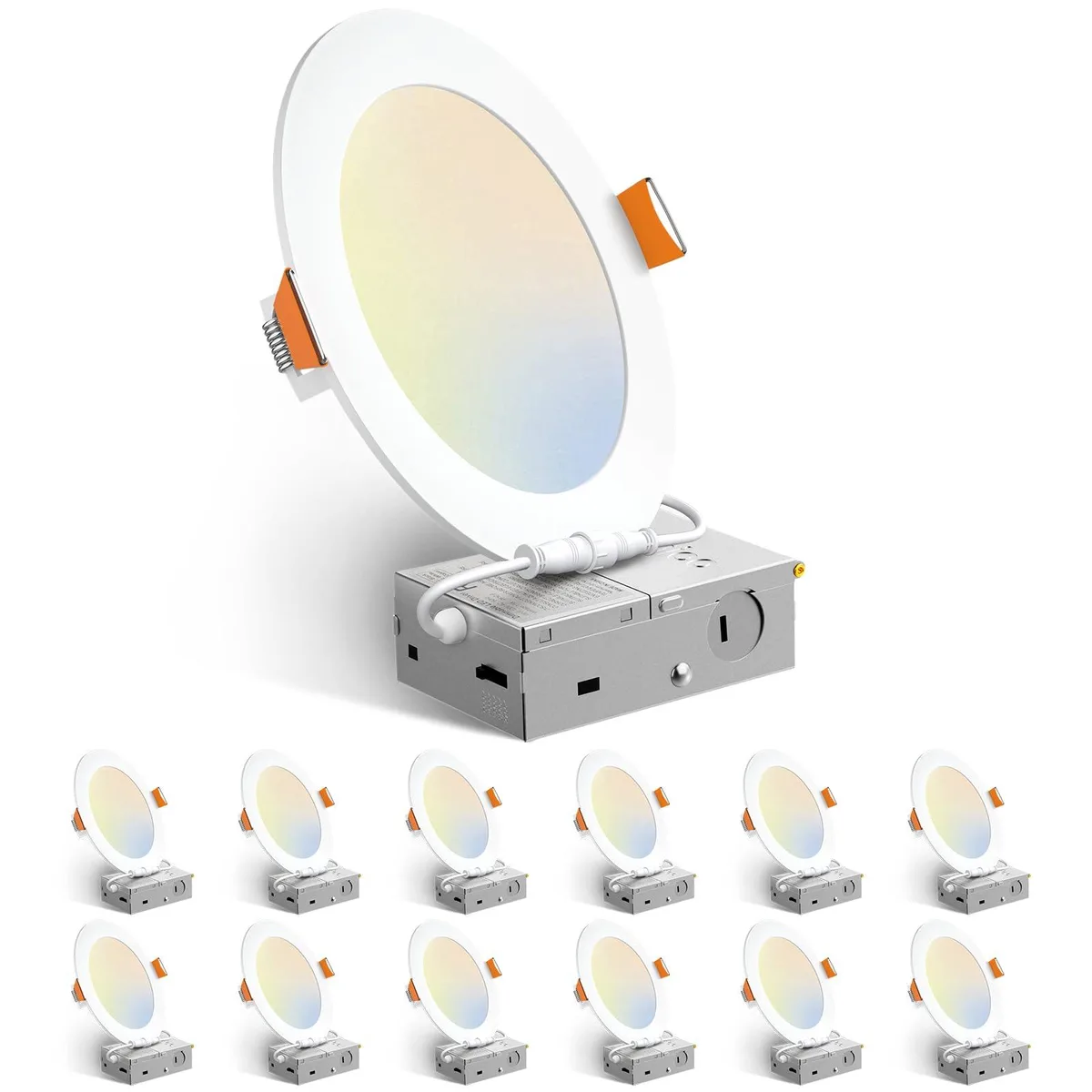 Thomasville Lighting 12 Pack 6 Inch 5CCT Ultra-Thin LED Recessed Ceiling Light Kit — product photo