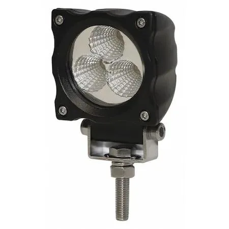 Square LED flood light with bolt mount and pigtail connection