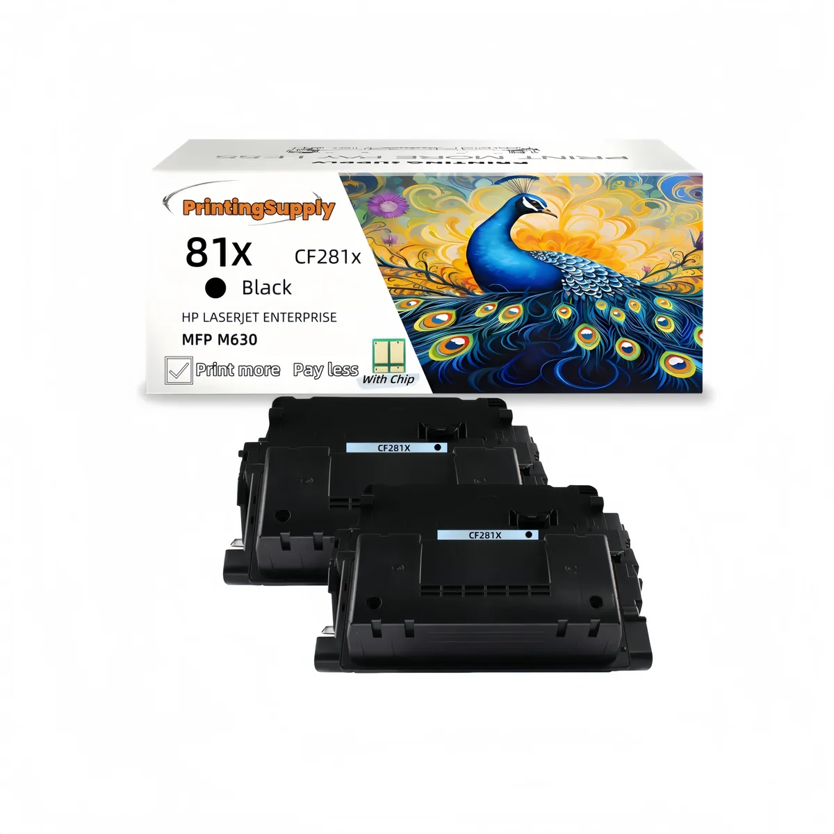 Aster Graphics Inc Aster Graphics Inc 81X CF281X Black Toner Cartridge 2 Pack — product photo