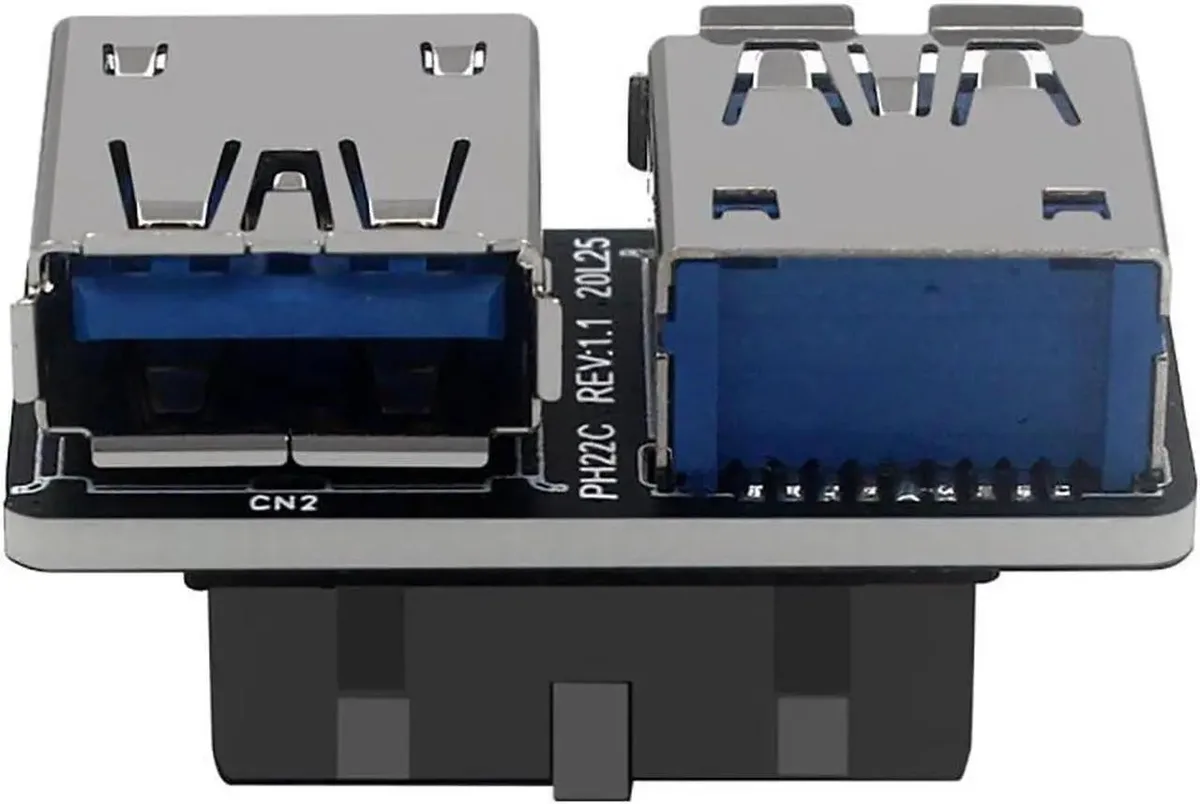 Vszerda Vszerda USB 3.0 19/20-pin to 2× USB-A adapter PH22C — product photo