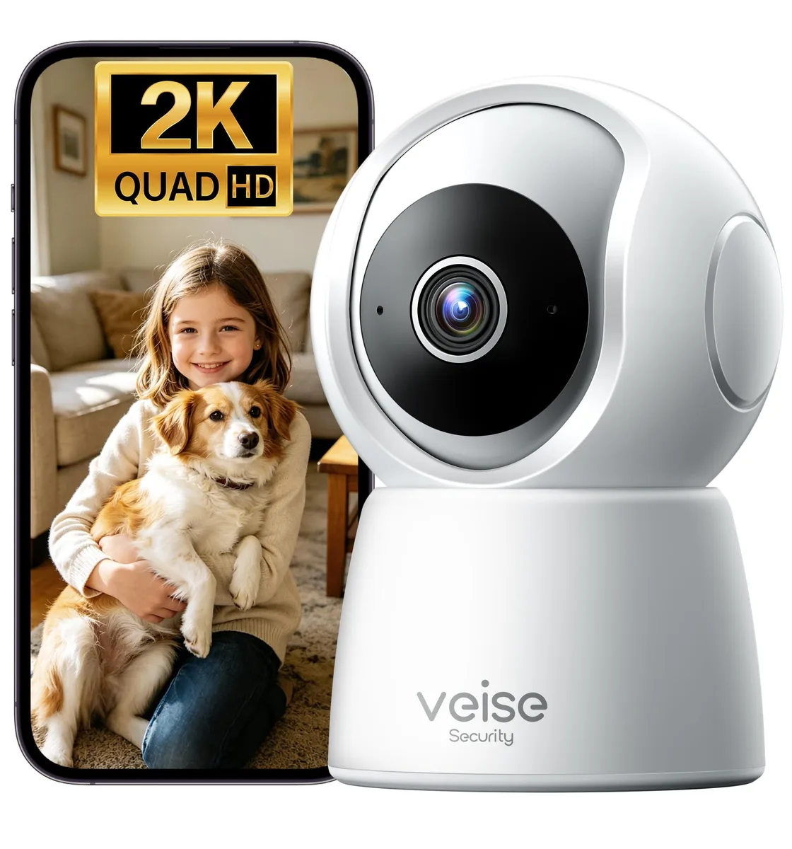 Clover 2K 360° Wireless Indoor Camera F1.8 2.4GHz — product photo