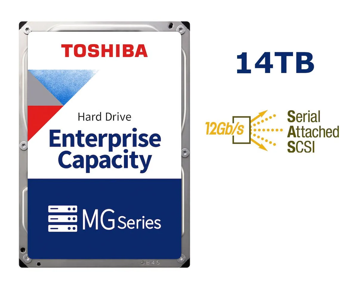 Toshiba Toshiba MG07SCA14TE 14TB SAS 12Gb/s 7200 RPM 256MB 3.5" internal hard drive — product photo