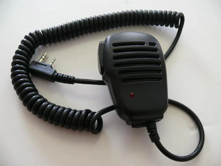 BatteryJack inc. BatteryJack inc. Titan CH-27-04 RED LED Speaker Mic 2-Prong for Kenwood Two-Way Radio — product photo