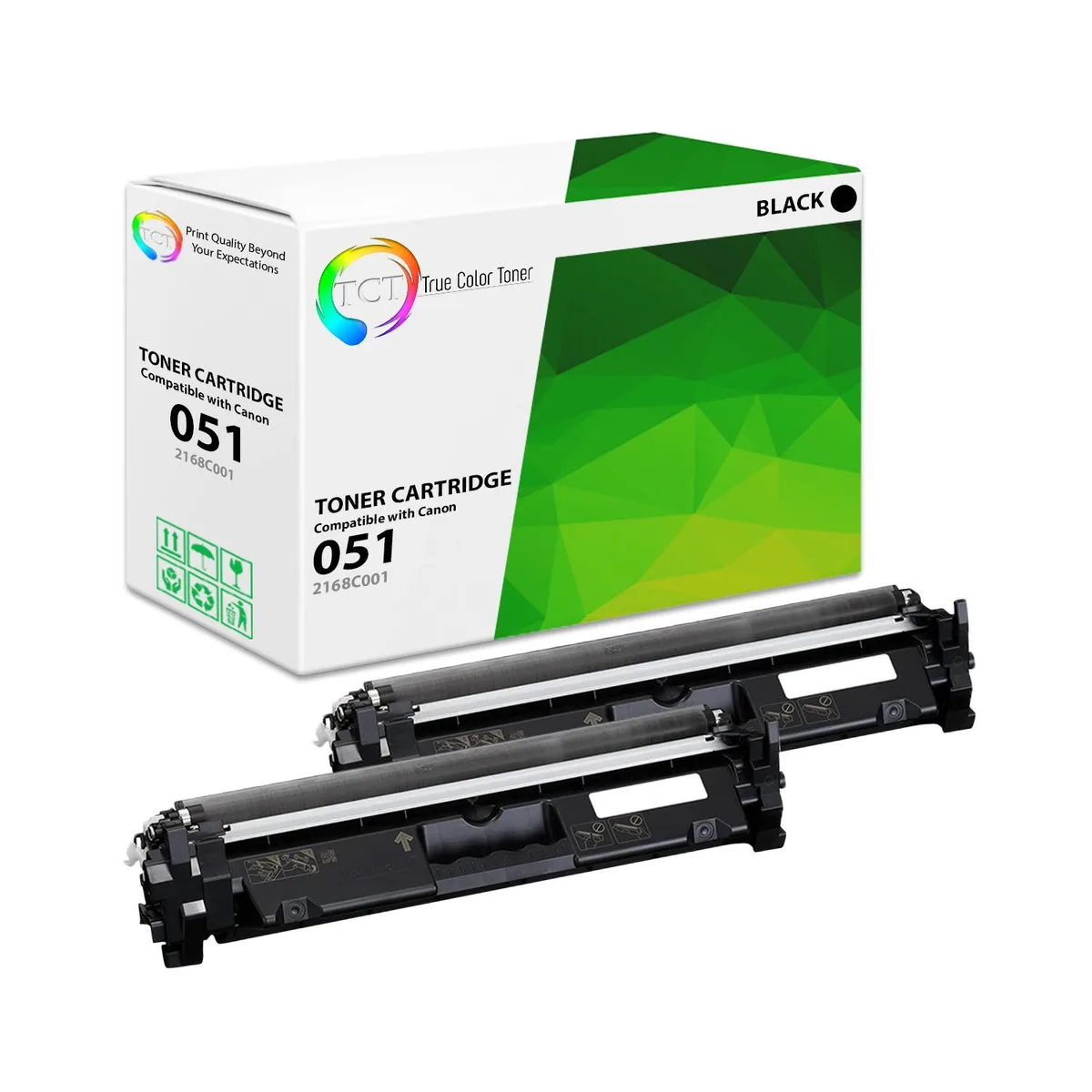 True Color Toner True Color Toner 051 Black Toner Cartridge 2 Pack 1700 Pages — product photo
