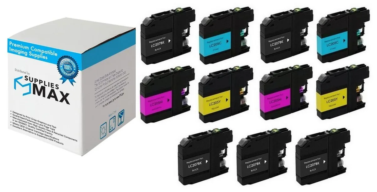 SuppliesMax SuppliesMax LC-2075BK2CMY Super High Yield Inkjet Combo Pack (5-BK/2-C/M/Y) — product photo