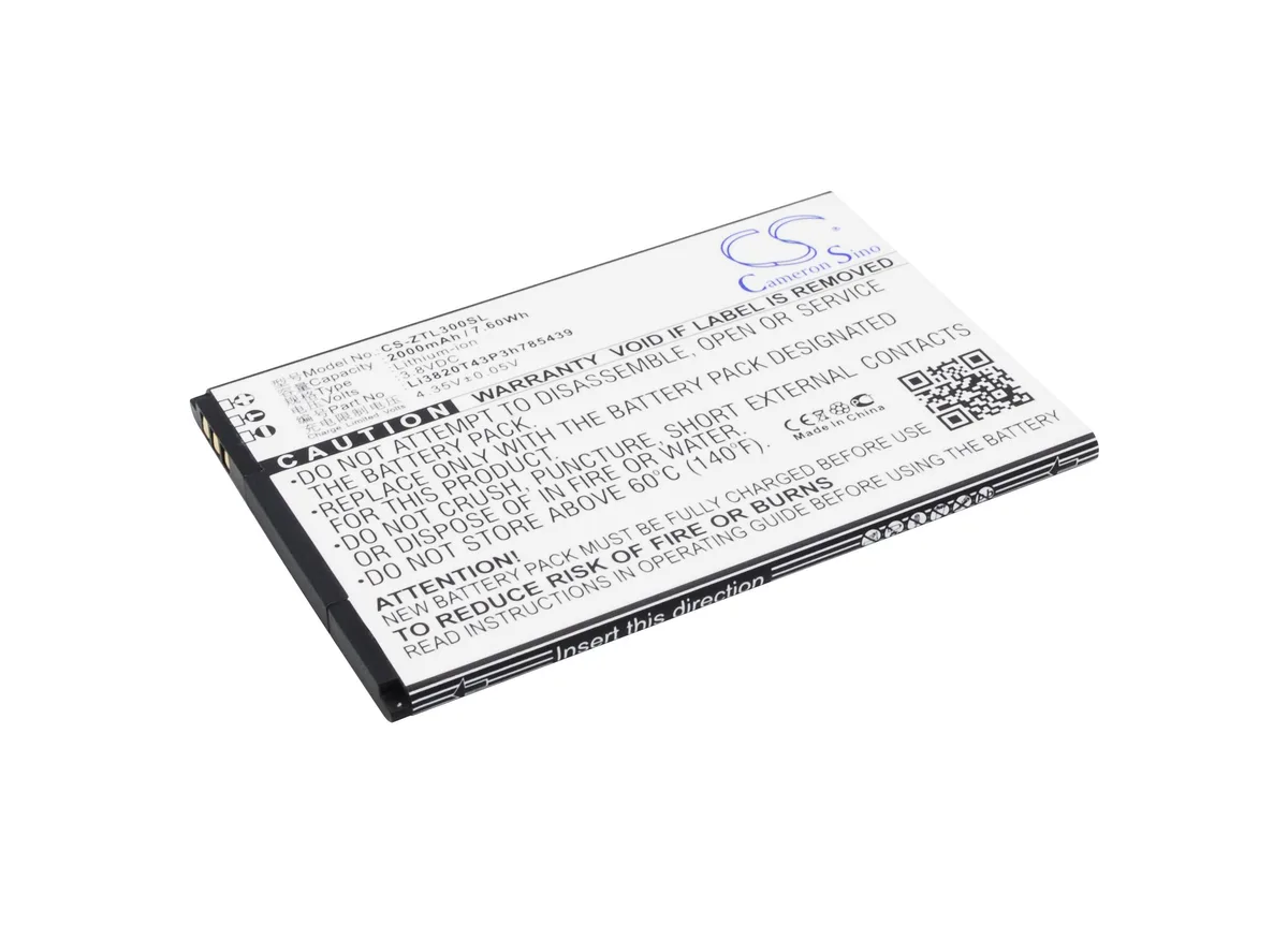 Cameron &amp; Co Cameron &amp; Co DS-CS-ZTL300SL cell phone battery 3.8V 2000mAh — product photo