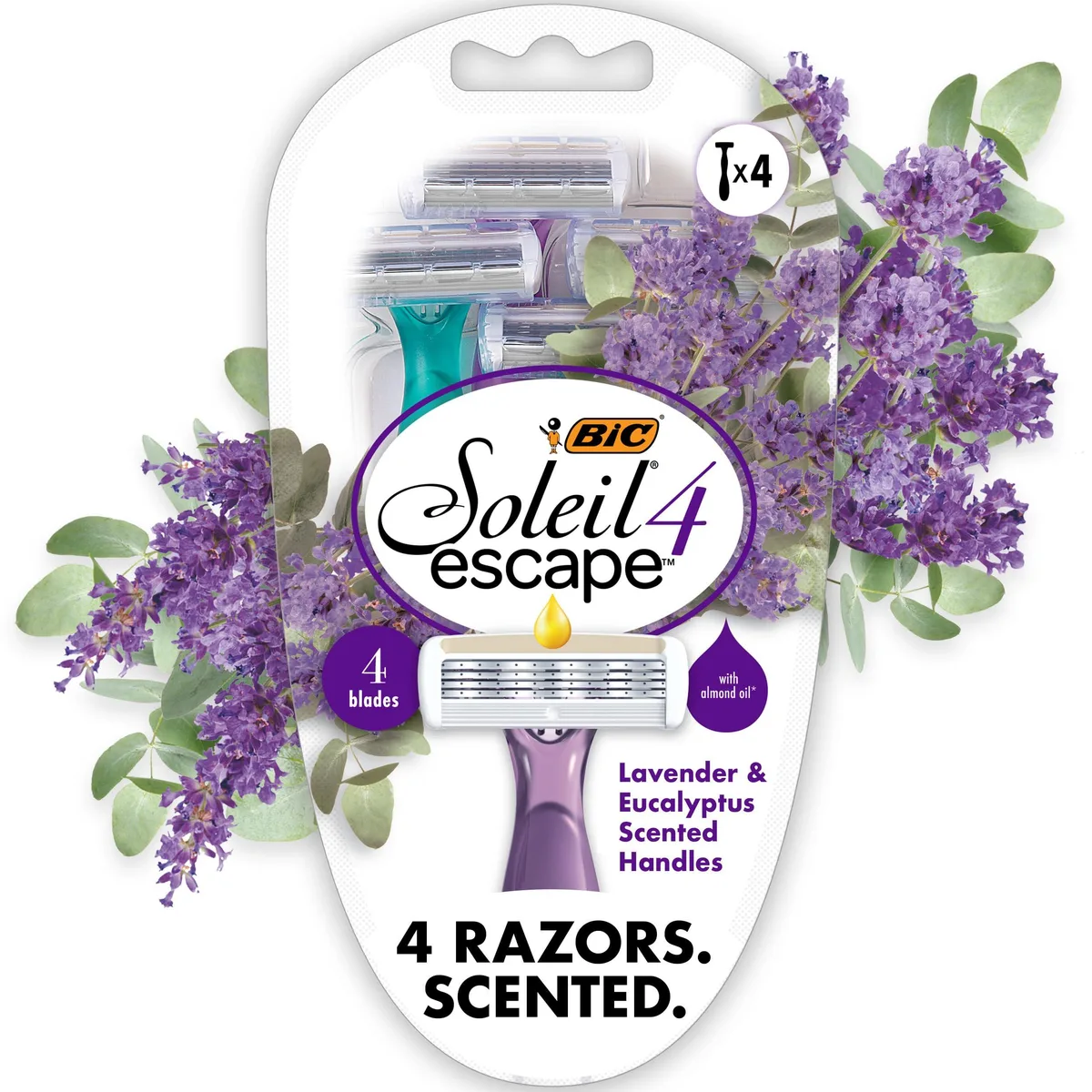 No Sew No Sew shavers for women 4-pack 4-blade lavender 3.21 oz — product photo