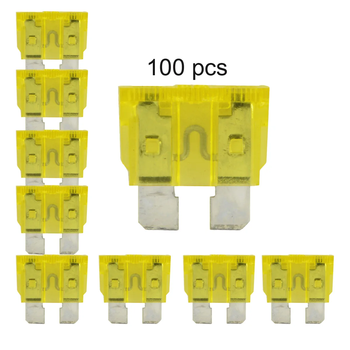 The Wires Zone The Wires Zone 4X-ATC20A-25 ATC blade fuse 20A pack of 100 — product photo