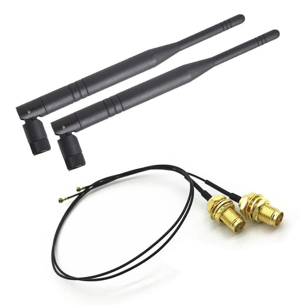 YEPLOOK YEPLOOK 2×6 dBi IPEX MHF4 U.fl to RP-SMA Antenna Set — product photo