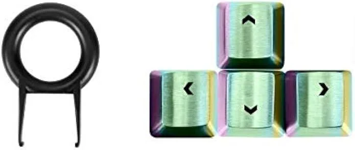 TAURKENAM TAURKENAM Stainless Steel Metal Keycaps Direction Keys Colorful gaming keyboard — product photo