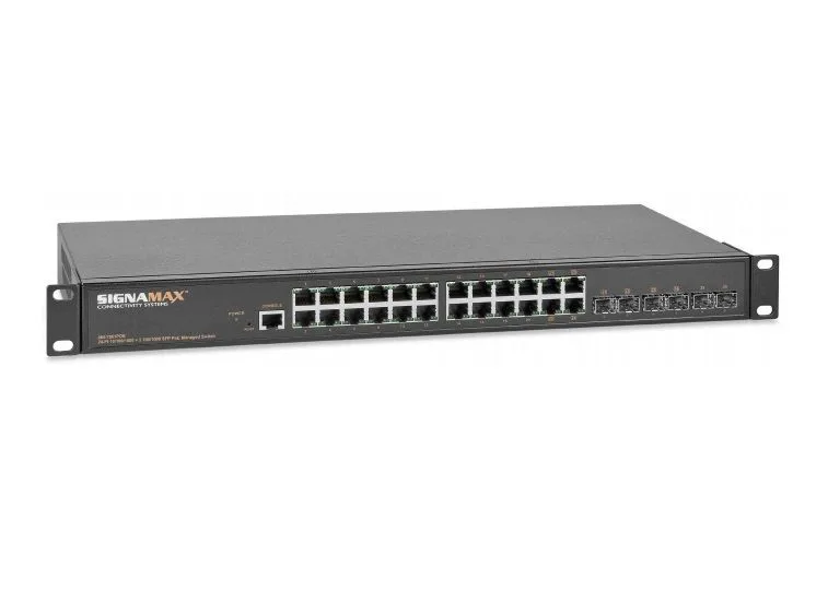 SIGNAMAX SIGNAMAX 065-7861POE-FP 24-Port 10/100/1000 PoE+ 6 SFP Managed Switch — product photo