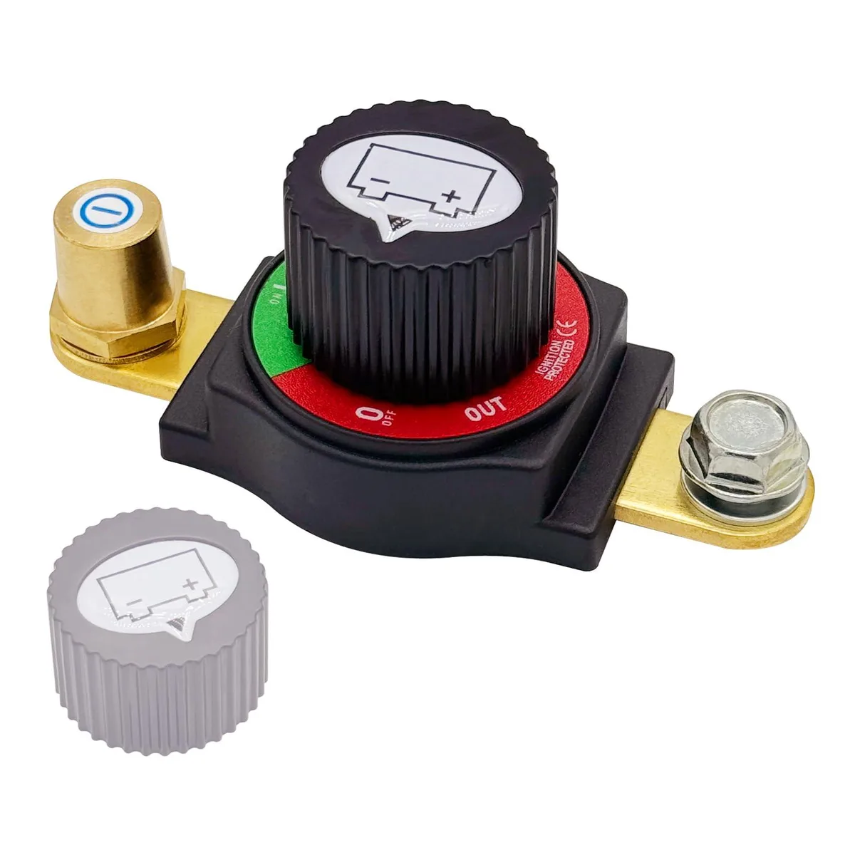  Meterk Am-CBS02C Side Post Battery Disconnect Switch 12-48V 300A Removable Knob — product photo