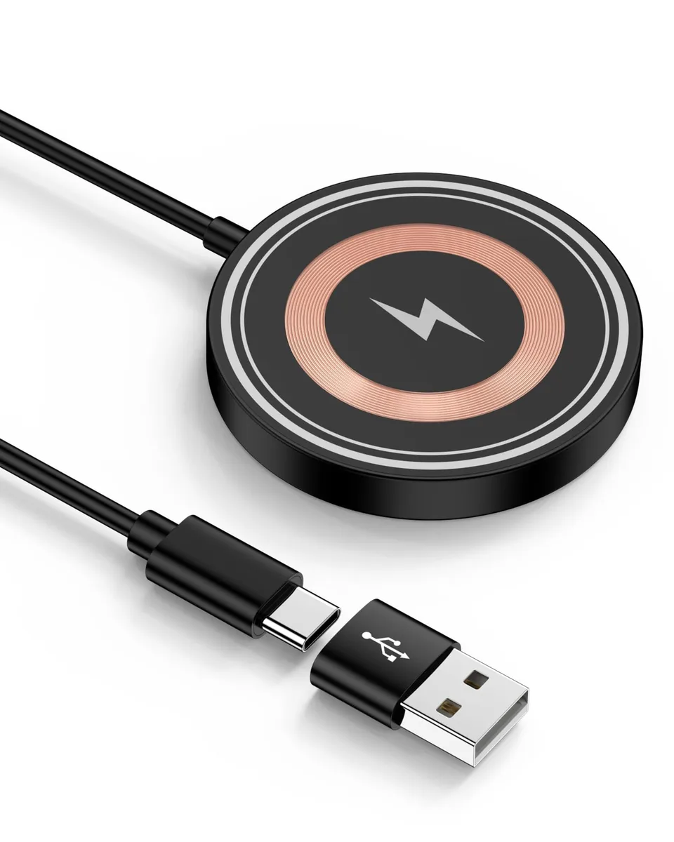 No Sew No Sew 15W Magnetic Wireless Charger USB-A/C 1.2m cable — product photo