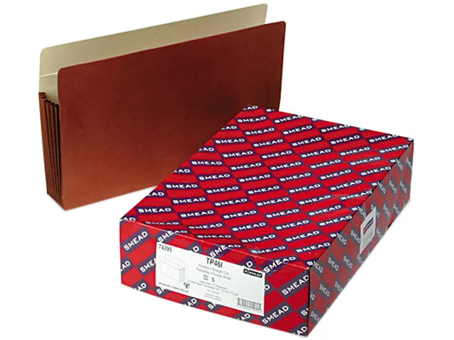Smead Smead 74395 Legal Expansion Pocket 7" Redrope 5/Box — product photo