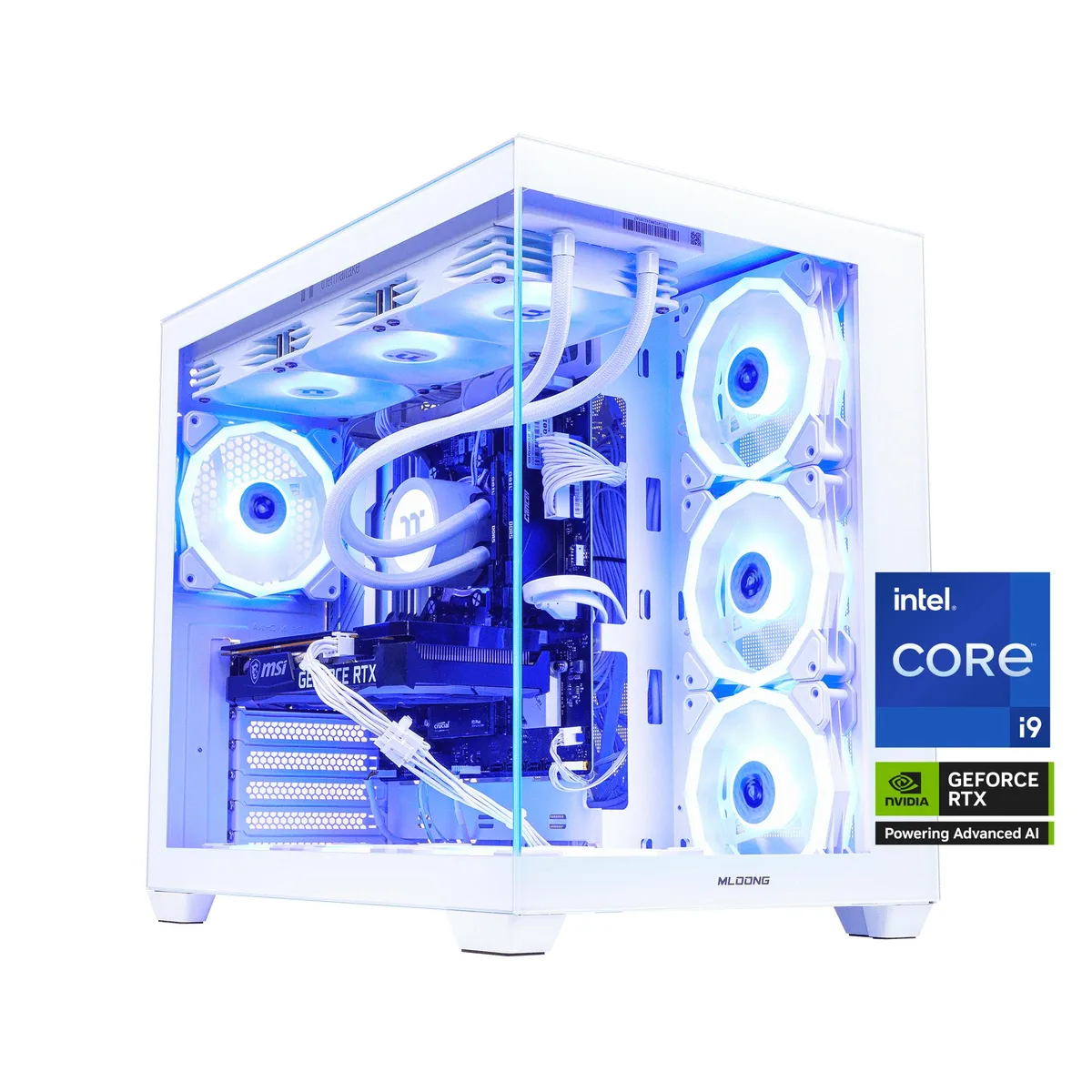 MLOONG MLOONG X-Dragon Gaming PC i9-14900KF RTX 5080 64GB DDR5 2TB NVME White — product photo