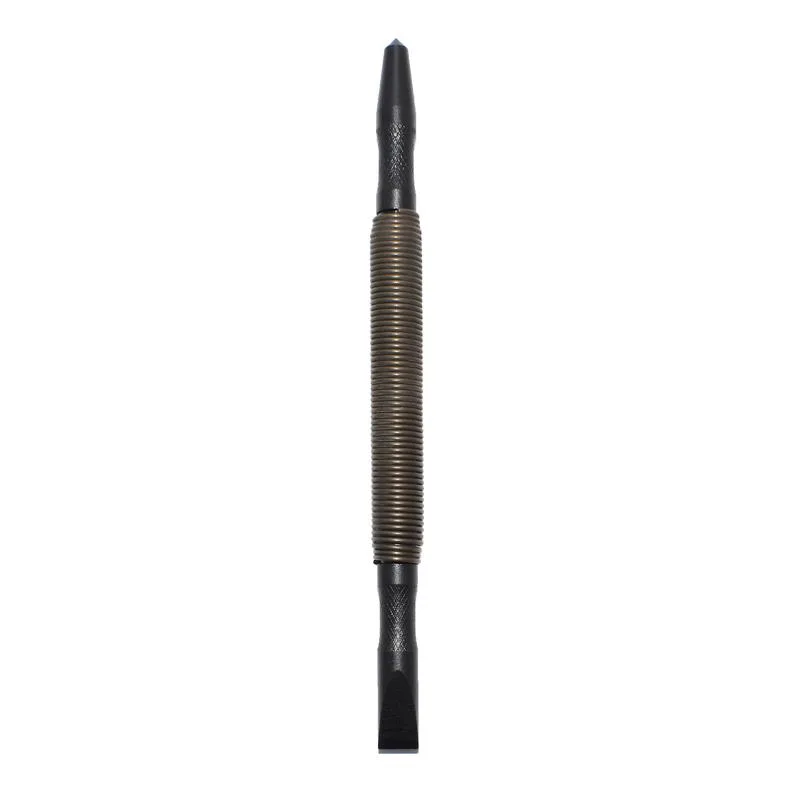 Black steel center punch and cold chisel on carded backing