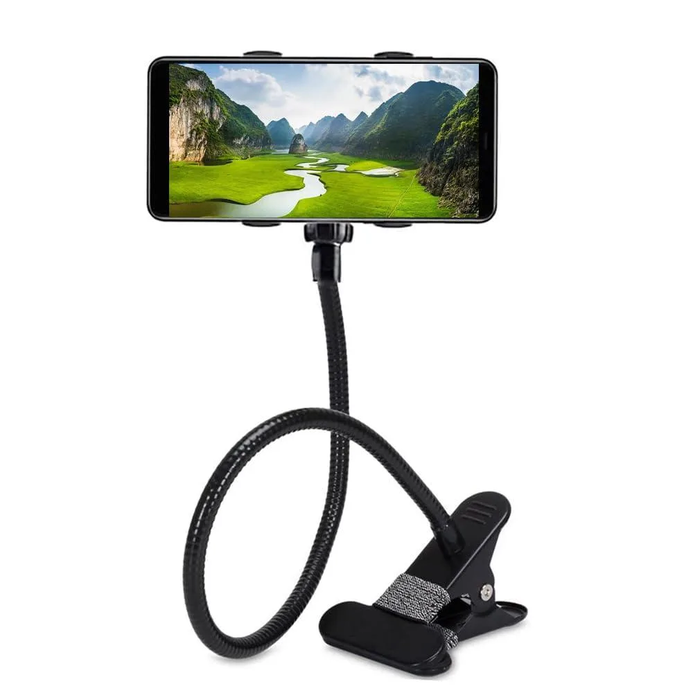 No Sew No Sew Universal Phone Mount Gooseneck Clamp 360° Black 65mm 1.5in — product photo