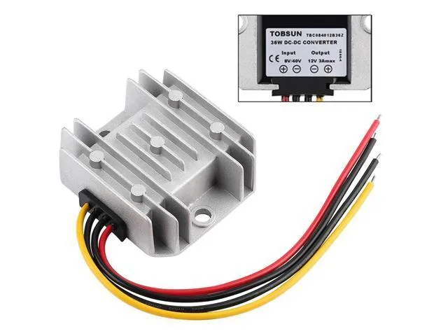 LORDWORLD LORDWORLD DC 8V-40V to 12V 3A 36W Step Down Up Regulator Waterproof Module — product photo