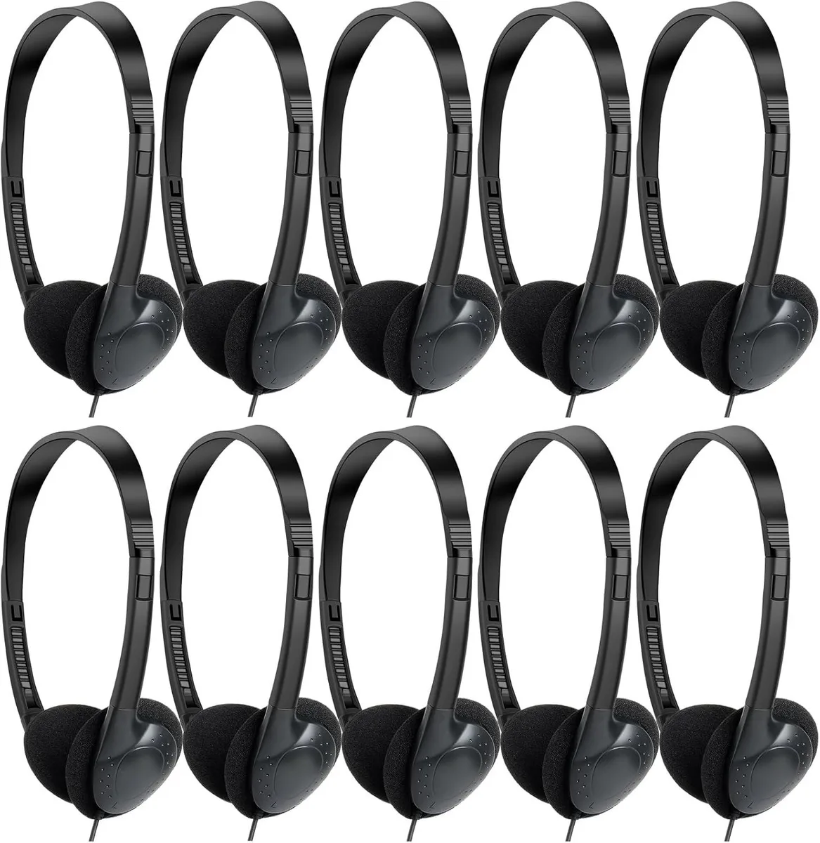 BFKK BFKK 30 Pack Classroom Headphones Black 3.5 mm Jack — product photo