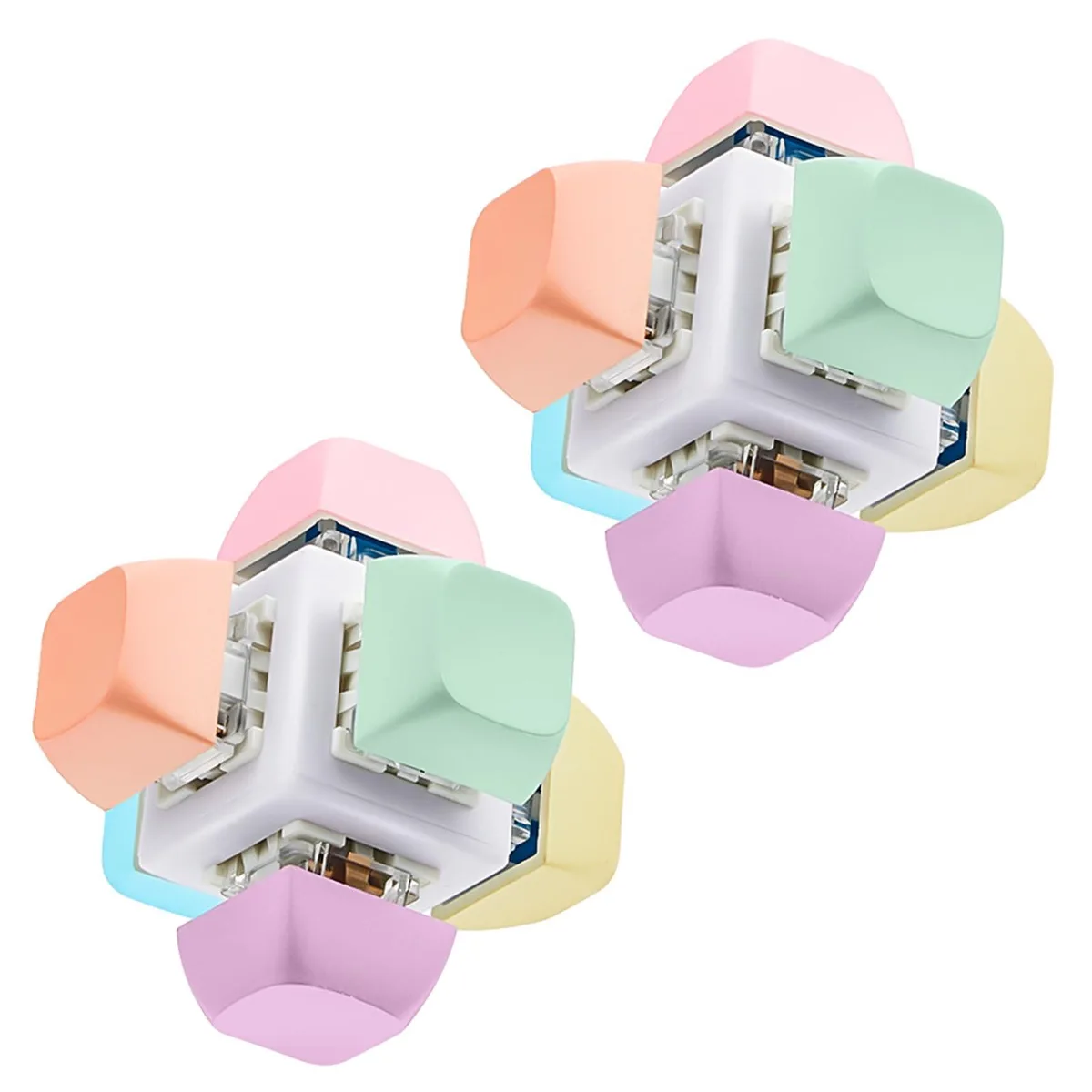 Keyboard Toy Clicker Fidget Keychain 2 pcs Macaron Color — product photo