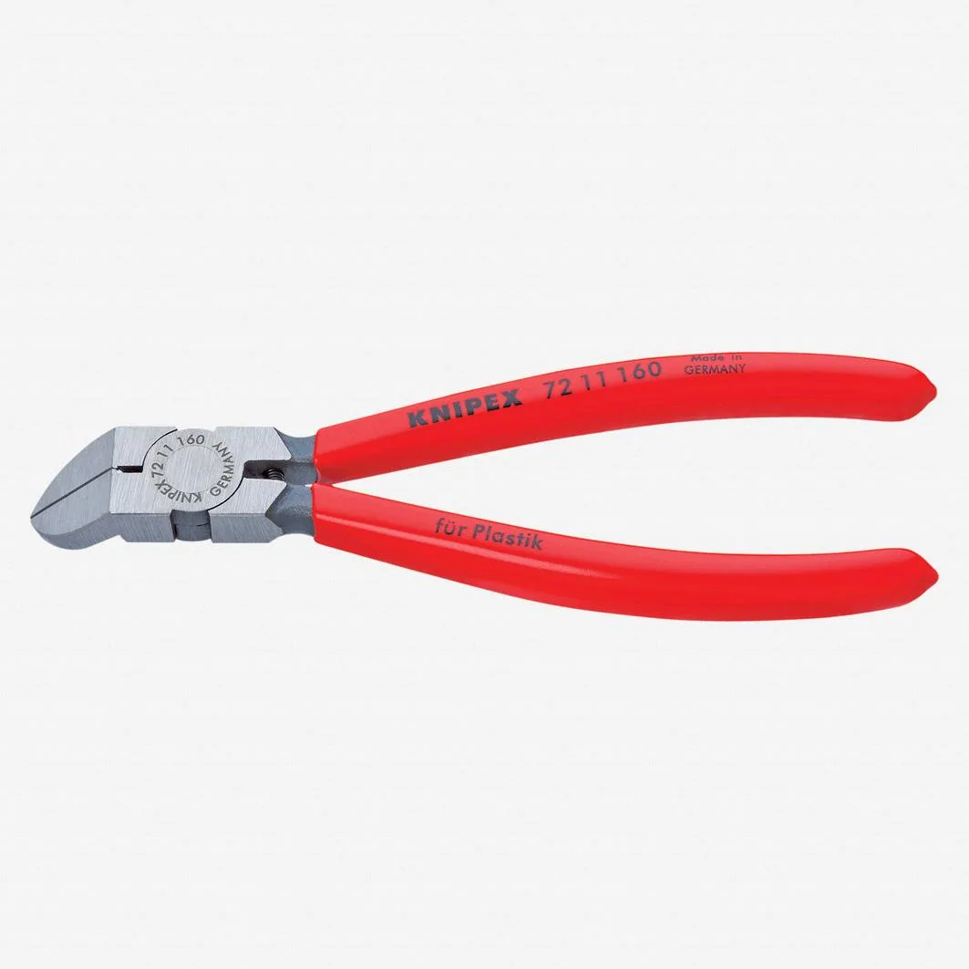 Knipex red diagonal cutter with 45-degree angled head and cushioned grips