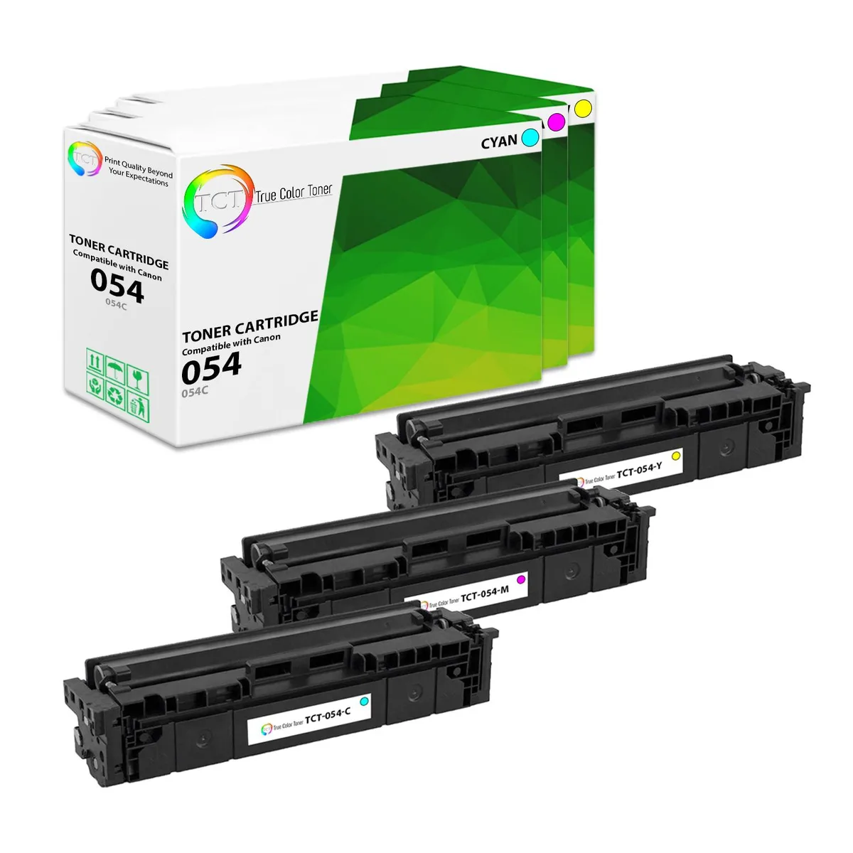 True Color Toner True Color Toner 054 Color Toner Cartridge 3 Pack 1200 Pages — product photo