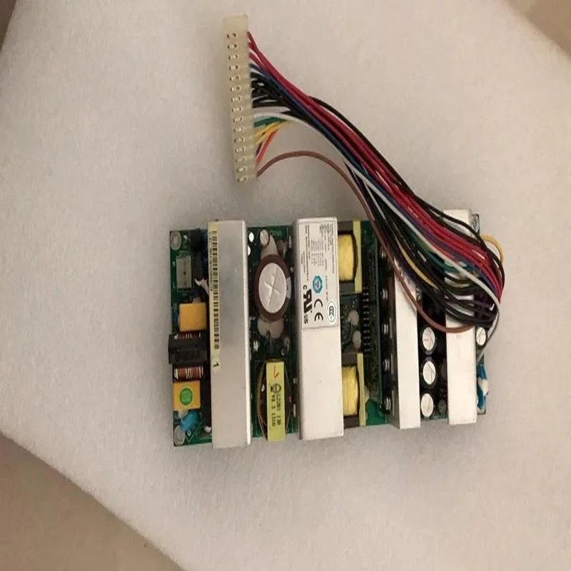 Rectangular metal ATX power supply unit in matte black finish
