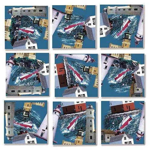 B.Dazzle B.Dazzle Great Lakes Light Scramble Squares 9 Piece Puzzle Game — product photo