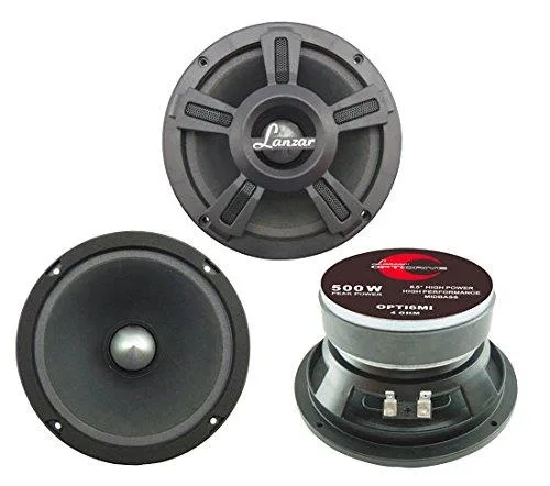 Lanzar Lanzar OPTI6MI 6.5" 500W 3 Ohm Mid Bass Car Speaker — product photo