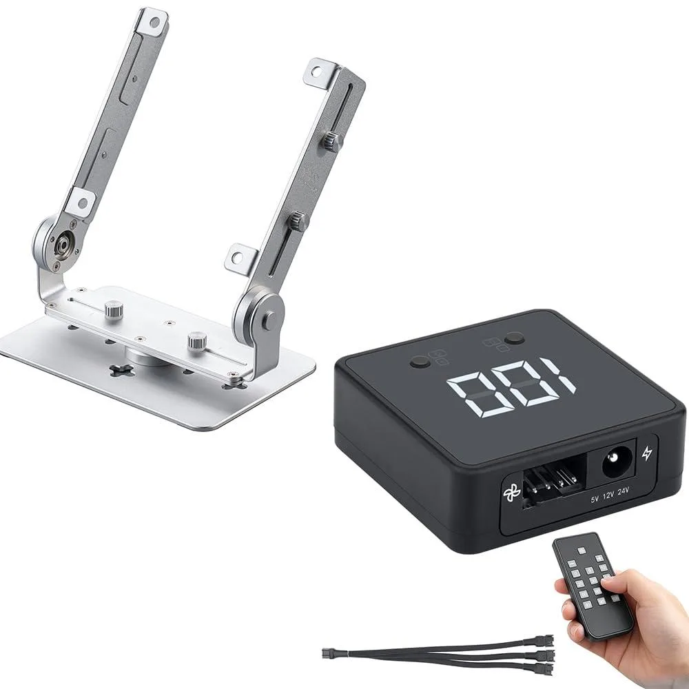 Aluminium fan controller stand with remote, no fans included