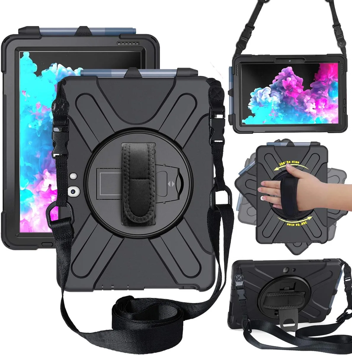 BONAEVER BONAEVER hard case for Surface Go 10.5 inch 2023 2021 2020 2018 black — product photo