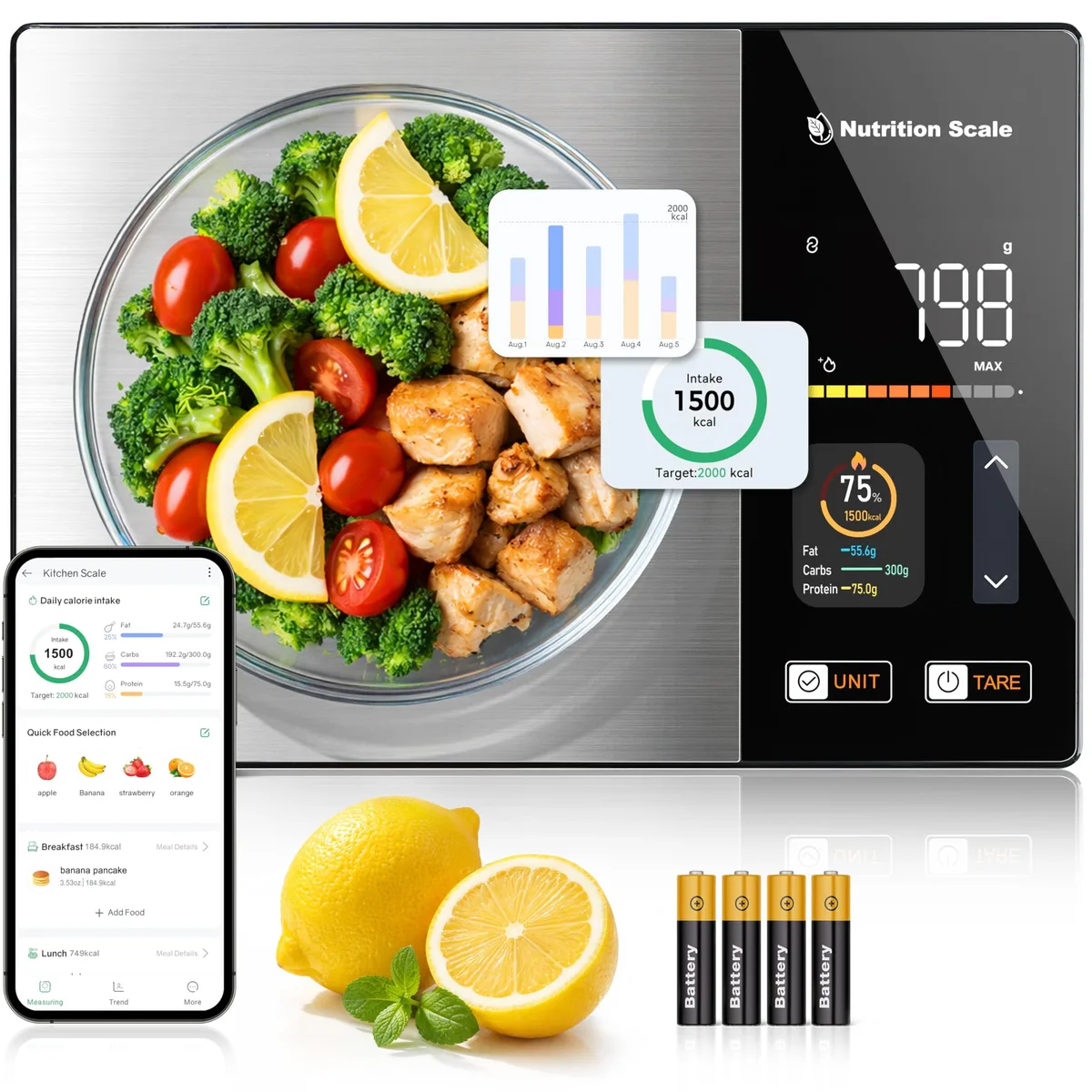 BakFee BK-ns41-G Smart Nutrition Scale Black — product photo