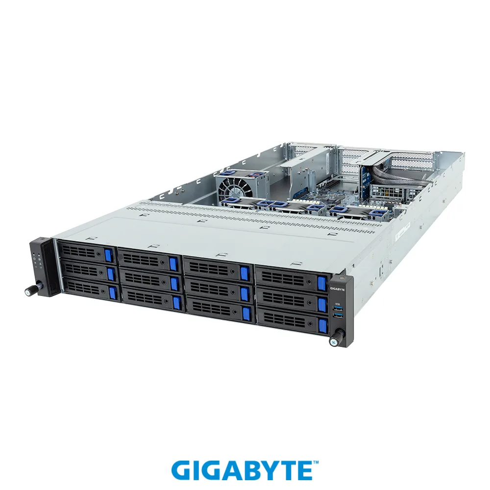 GIGABYTE GIGABYTE R264-SG0-AAS1 barebone server 2U 12-bay 16-DIMM 4-GPU — product photo