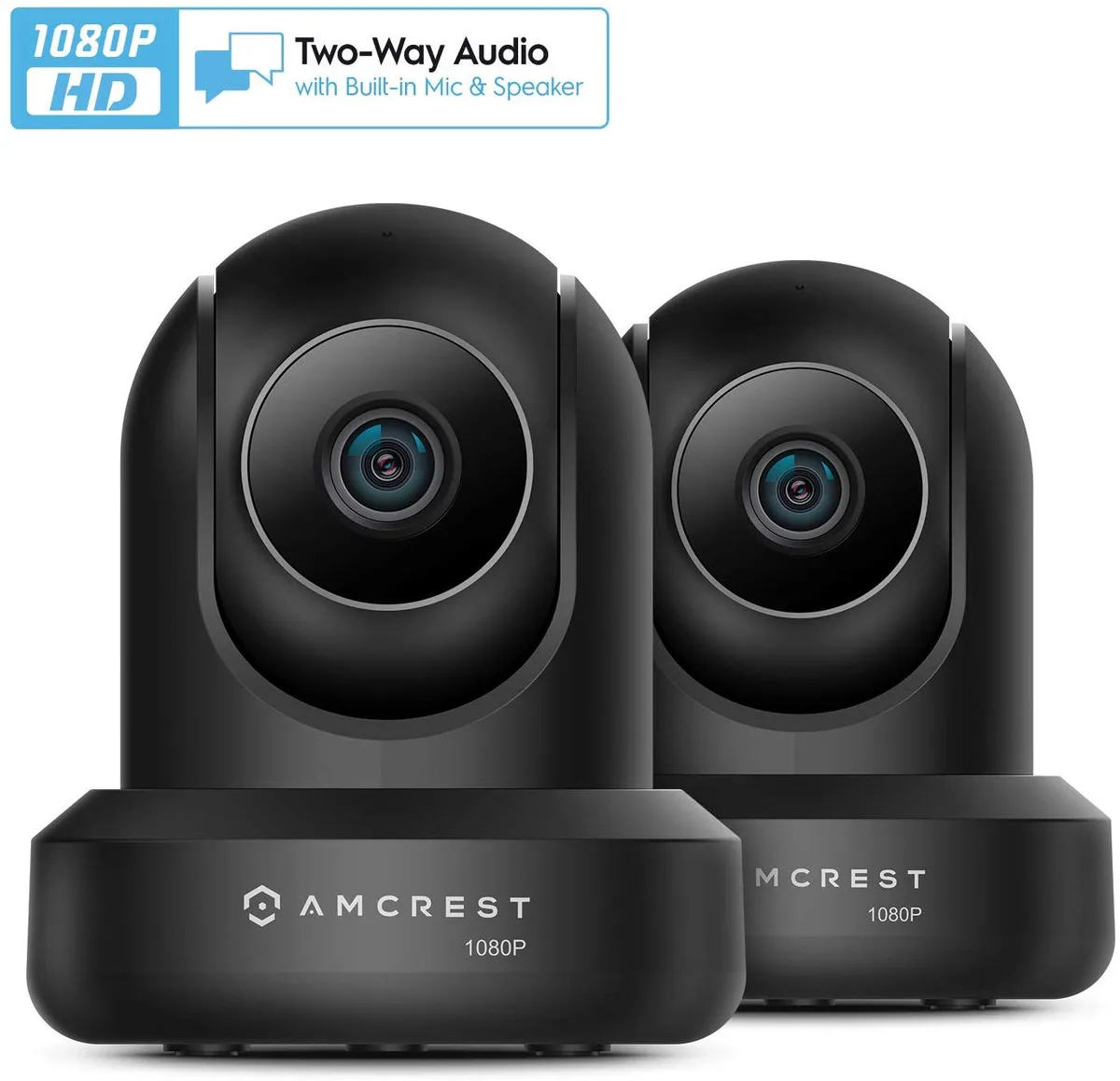Amcrest Amcrest 2PACK-IP2M-841B-V3 2-Pack 1080p Pan/Tilt Network Camera Black — product photo