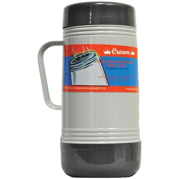 Royal Crown FT-10 glass vacuum food thermos 1.0 liter gray two-tone