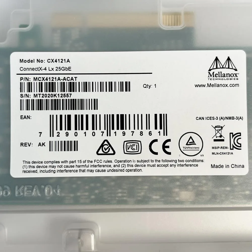 Green circuit board with silver bracket and MPO connector