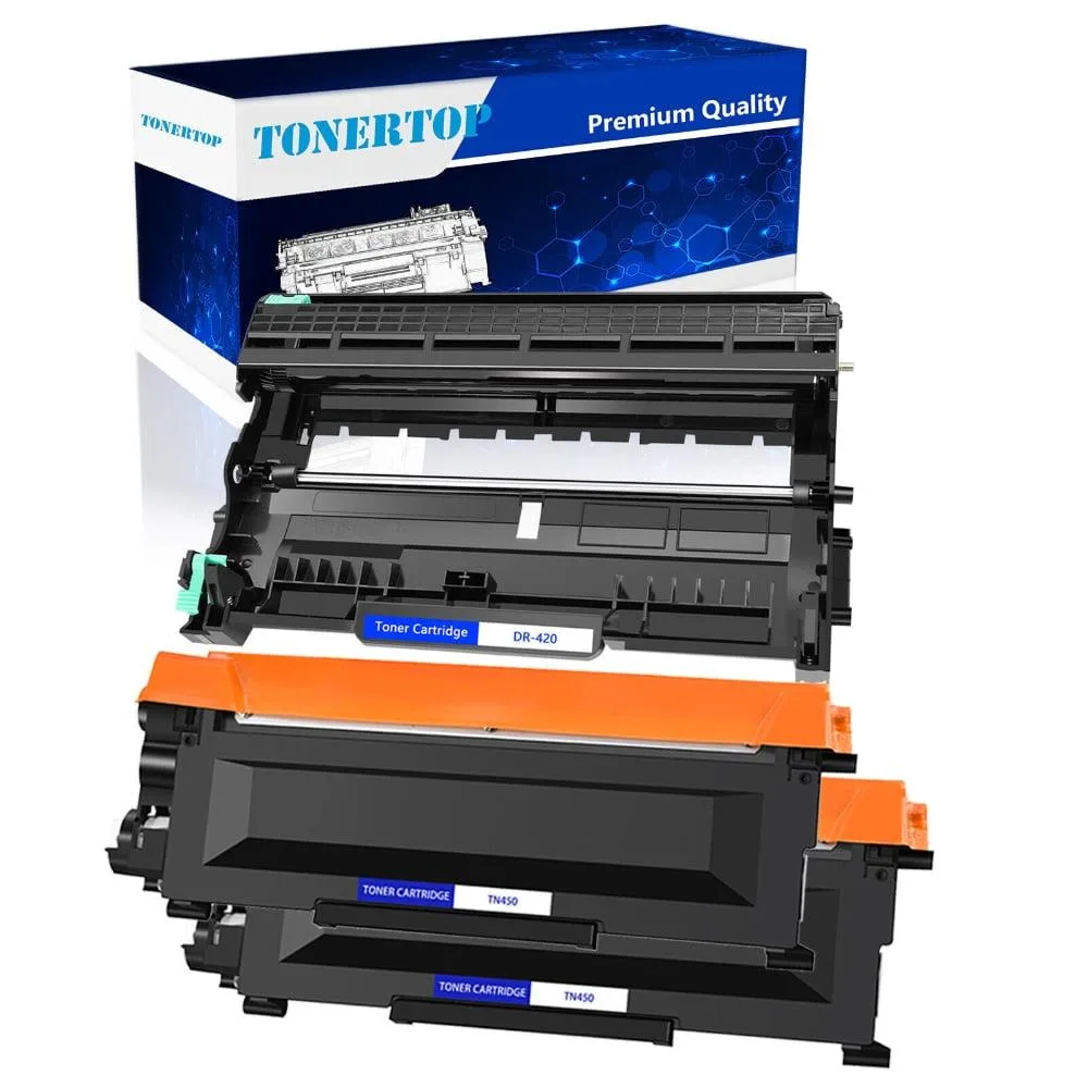 Ninestar Technology Ninestar Technology TN450 DR420 3 Pack Black Toner Cartridge Drum Bundle — product photo