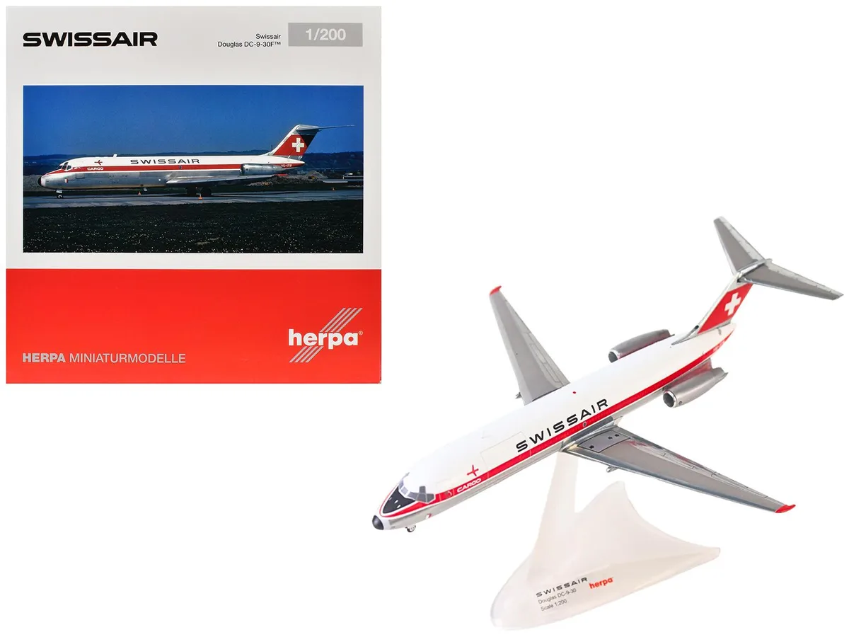 Herpa Herpa Douglas DC-9-30F Swissair HB-IFW 1/200 Diecast hobby collectible — product photo